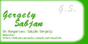 gergely sabjan business card